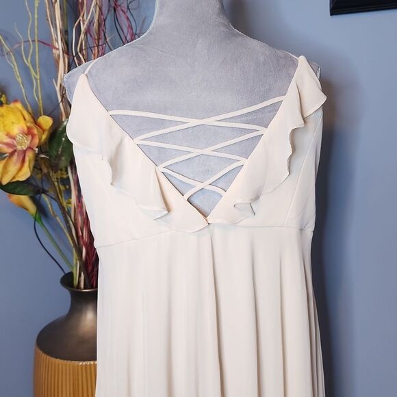 Levkoff Bridesmaid Style #7102 - Chiffon V-neck spaghetti strap gown Sz 22 NWT - Picture 11 of 16